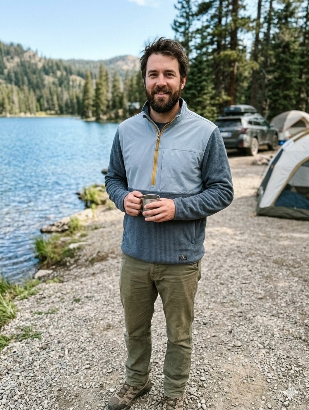 men's Ascend Cole Creek Quarter-Zip Fleece Pullover